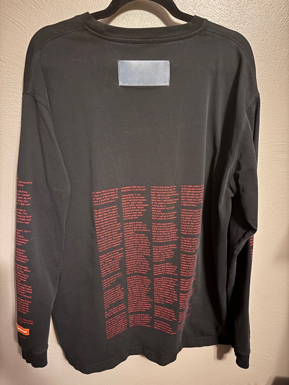 Heron Preston Black NASA Long Sleeve Tee